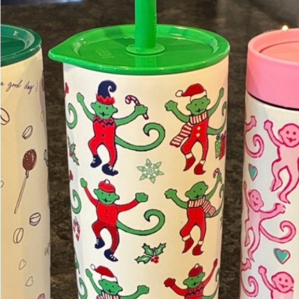 Starbucks Holiday Tumbler with Green Lid